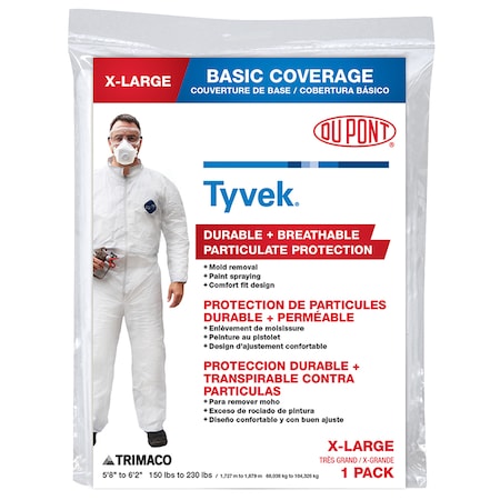 Trimaco X-Large DuPont, Tyvek Disposable Coverall 14123